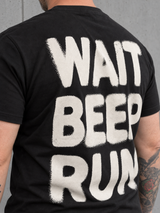 carpstylez WAIT BEEP RUN NS305 Shirt Black – Rückendruck im Detail #farbe_schwarz, black