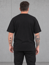 BANKSIDE RITUAL NS351 Oversize Shirt Black – halfbody back clean