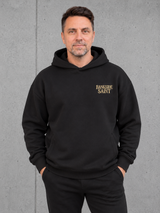 Bankside Saint Oversize Hoodie NS408 – Black – Frontansicht mit kleinem Brustlogo #color_black