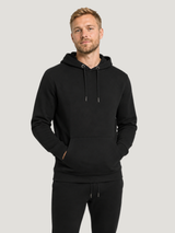 CHEERS Hoodie Black – Vorderseite am Model #farbe_black