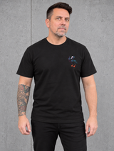 F*CK YOUR SPOT Shirt Schwarz – getragen, Vorderansicht #farbe_black