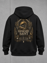 Bankside Saint Oversize Hoodie NS408 – Black – Ghost-Mockup mit Rückenprint #color_black