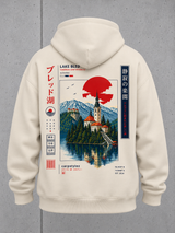 carpstylez LAKE BLED Oversize Hoodie NS408 in Ivory – Ghost-Rückenansicht mit Lake-Bled-Print #color_ivory