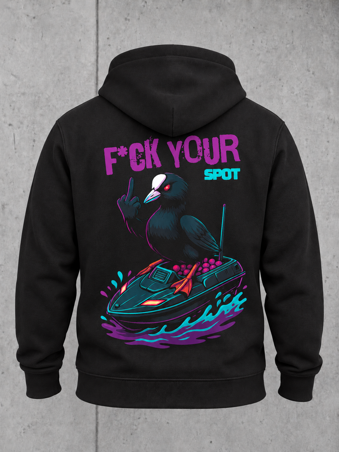 F*CK YOUR SPOT Hoodie Schwarz – Ghost Rückseite #farbe_black