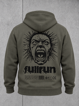 FULLRUN Hoodie Organic Khaki – Ghost Rückseite #farbe_organic khaki