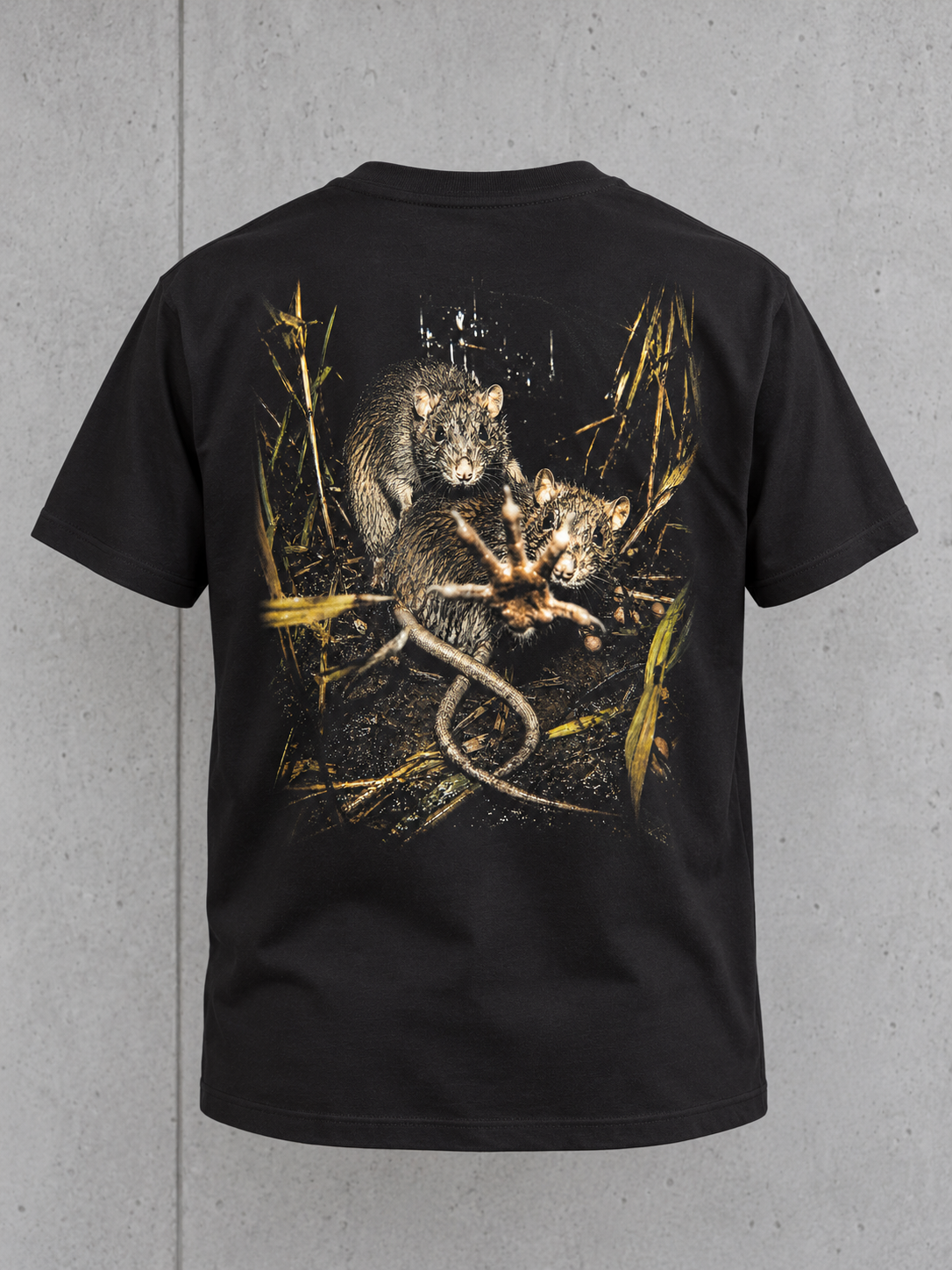HEAVY PET(T)ING Shirt NS305 Black – Ghost Mock Rücken #farbe_black