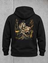 HEAVY PET(T)ING Hoodie Black – 3D Ghost Rückseite #farbe_black