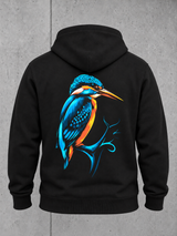 carpstylez KINGFISHER VIBES Hoodie – Ghost-Rückenansicht mit Eisvogel-Print, schwarz #farbe_black