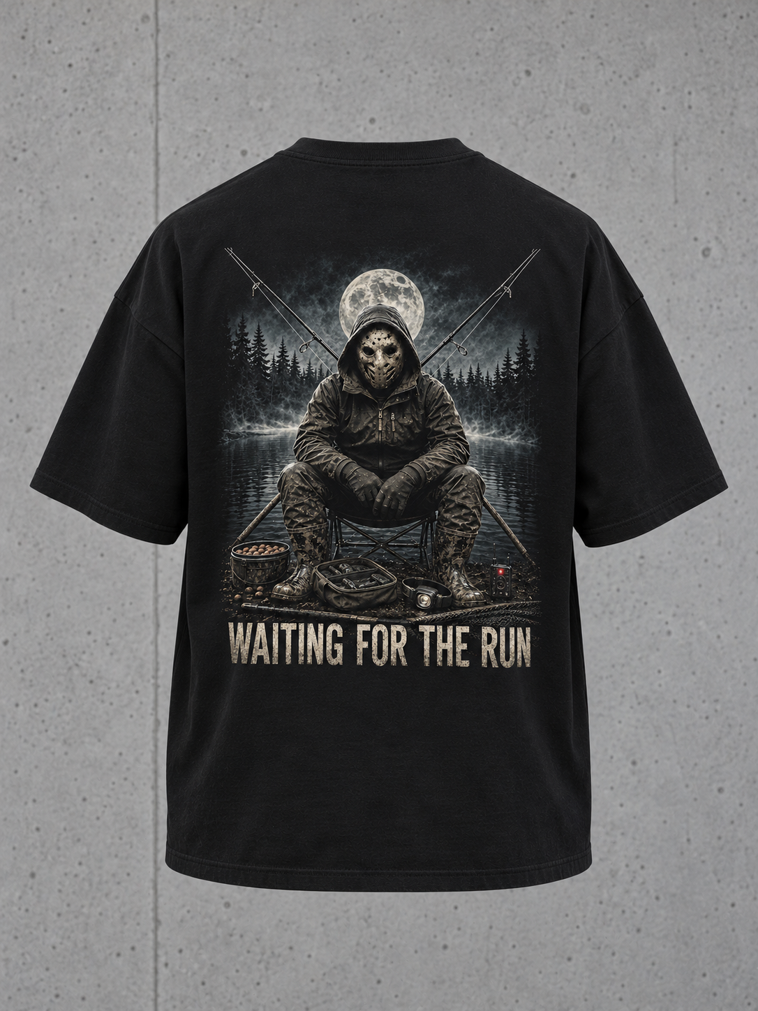 LAKE HAUNT 2.0 Oversize Shirt Black – Ghost Rückseite
