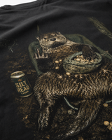 NO F*CKS Shirt Black – Detail des Rückenprints #farbe_black