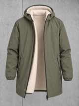 ESSENTIALS Sherpa Parka Organic Khaki – ghost-front #farbe_organic khaki