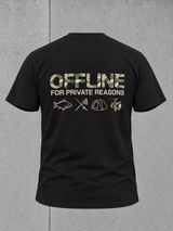 carpstylez OFFLINE Shirt Black Camo – Ghost Rückenansicht mit Camo-Print #farbe_black camo