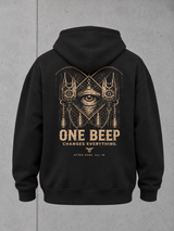 ONE-BEEP Oversize Hoodie Black – Ansicht 4 #color_black