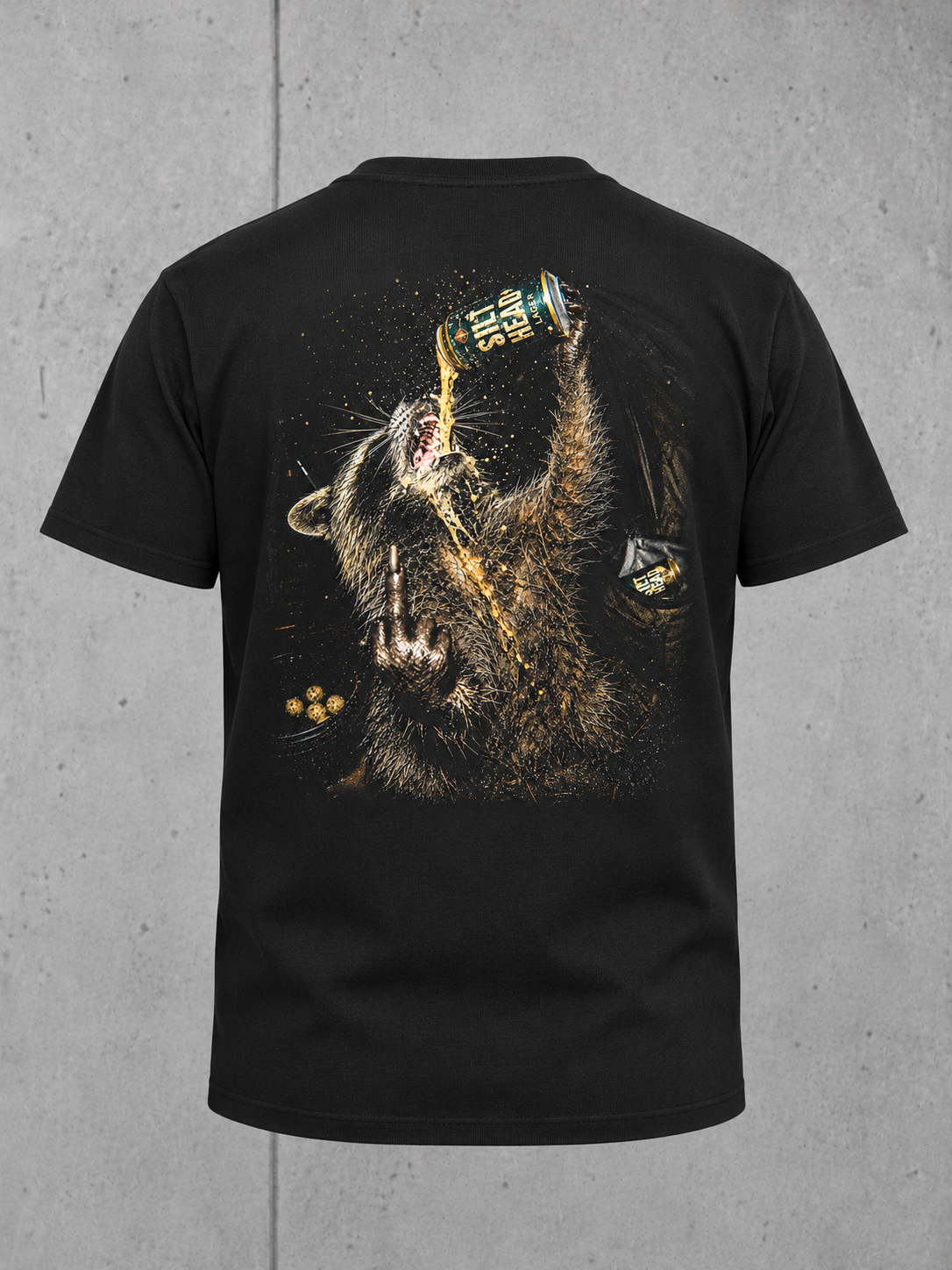 carpstylez ROCC ON NS305 Shirt Black – Ghost Rücken #farbe_black