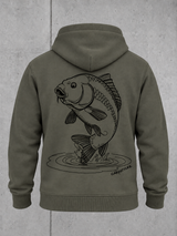 THE RISE Hoodie – 3D Rückenansicht #farbe_organic khaki