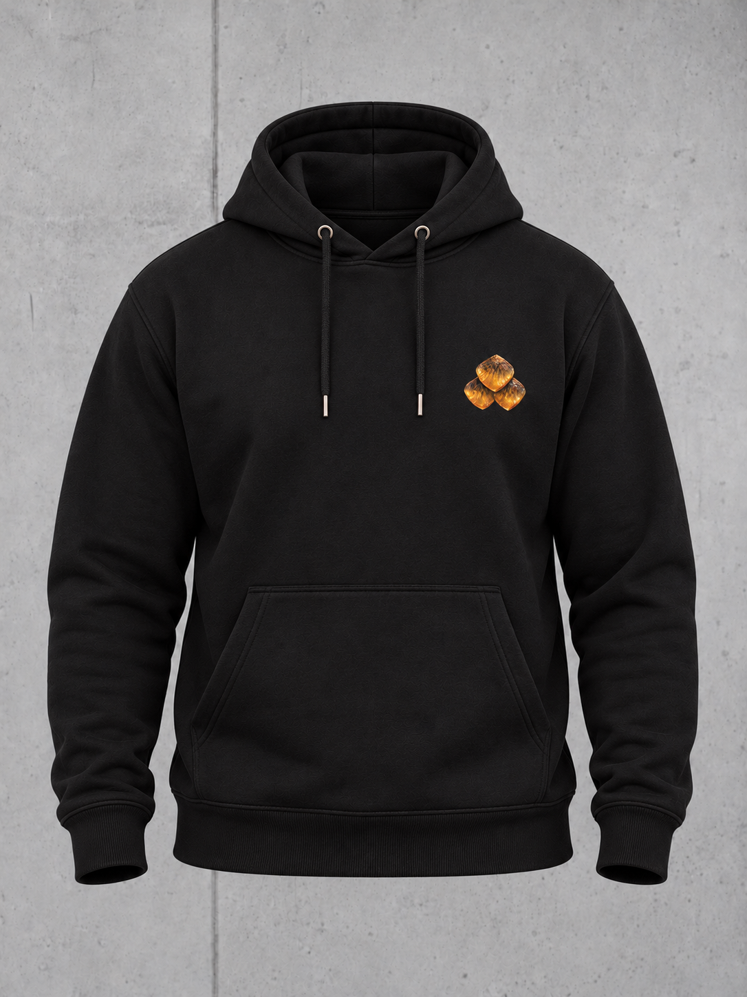 carpstylez ADDICT Hoodie, schwarz – Ghost – Vorderseite mit kleinem Schuppenmotiv #farbe_black