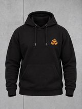 carpstylez ADDICT Hoodie, schwarz – Ghost – Vorderseite mit kleinem Schuppenmotiv #farbe_black