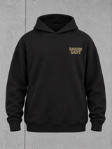 Bankside Saint Oversize Hoodie NS408 – Black – Ghost-Mockup mit kleinem Brustlogo #color_black