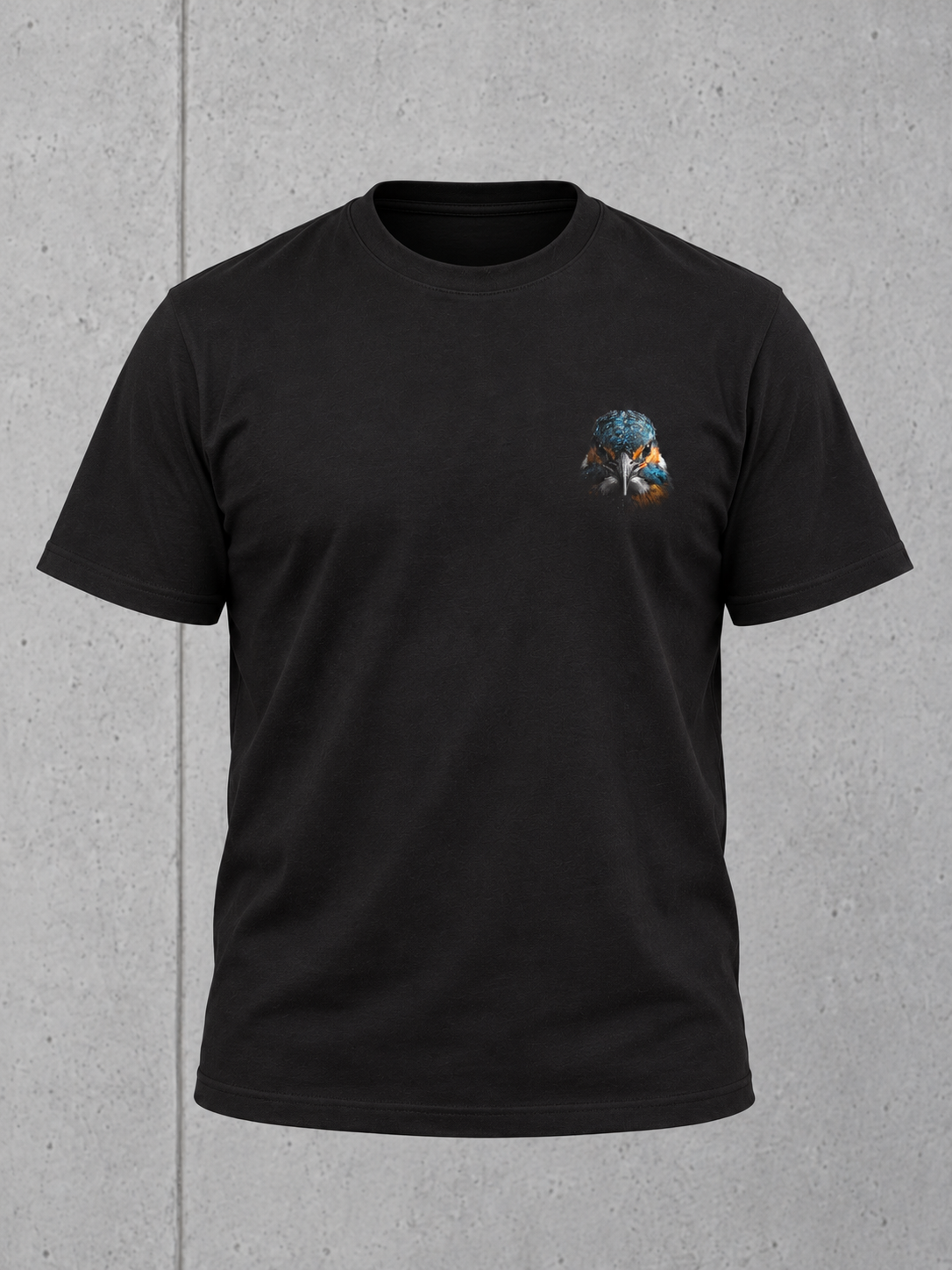 carpstylez BLACKWATER KINGFISHER NS305 Shirt Black – 3D Ghost Vorderseite mit Brustmotiv #farbe_black, schwarz