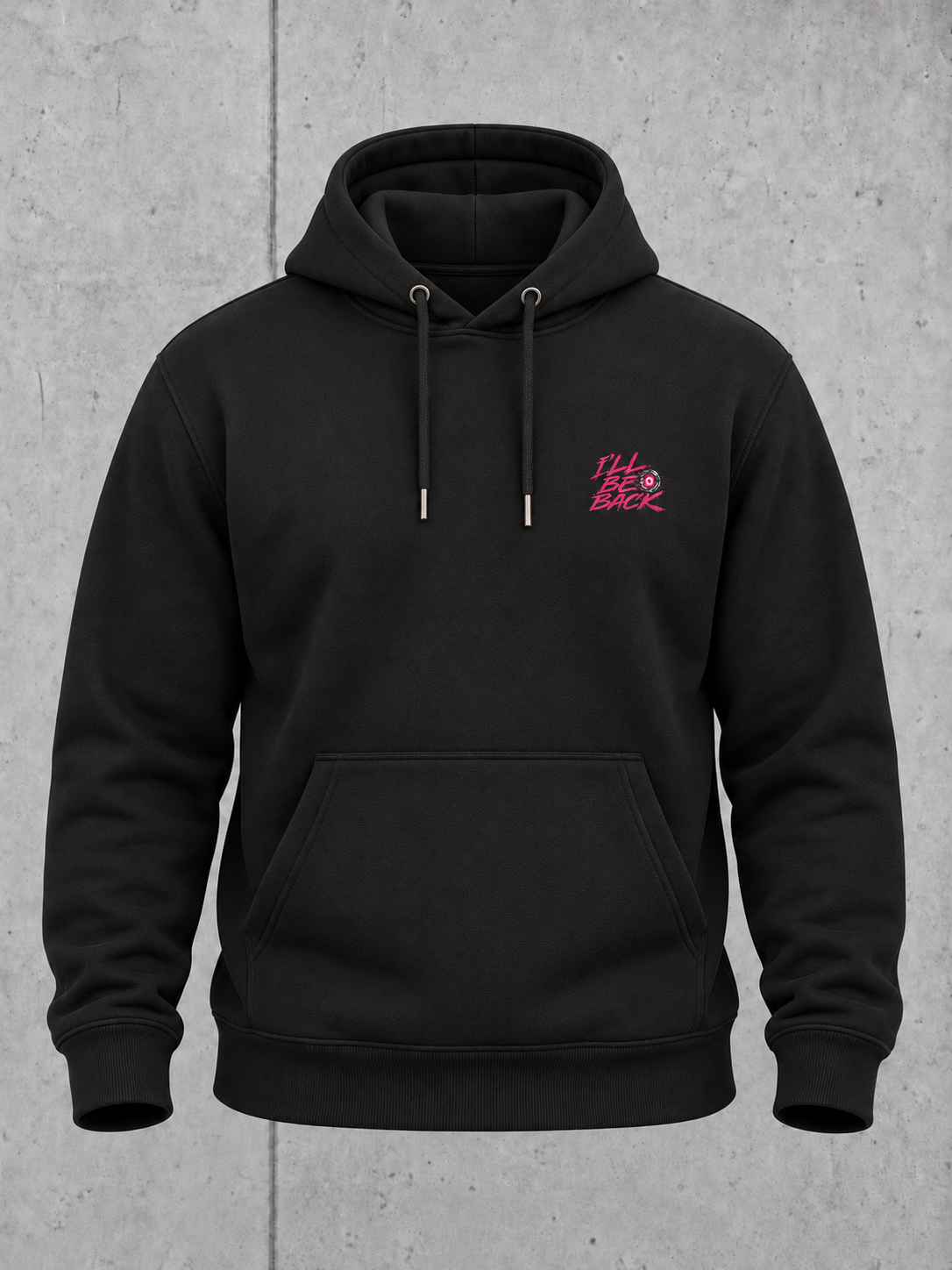 CARPINATOR Hoodie NS401 Black – Ghost Mock Vorderseite mit Brustmotiv #farbe_black