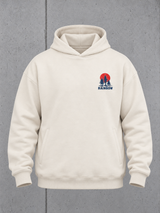carpstylez RAINBOW LAKE Oversize Hoodie NS408 in Ivory – Ghost-Frontansicht mit RAINBOW-Brustmotiv und einzelnen Seitentaschen #color_ivory