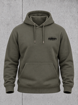 FULLRUN Hoodie Organic Khaki – Ghost Vorderseite #farbe_organic khaki