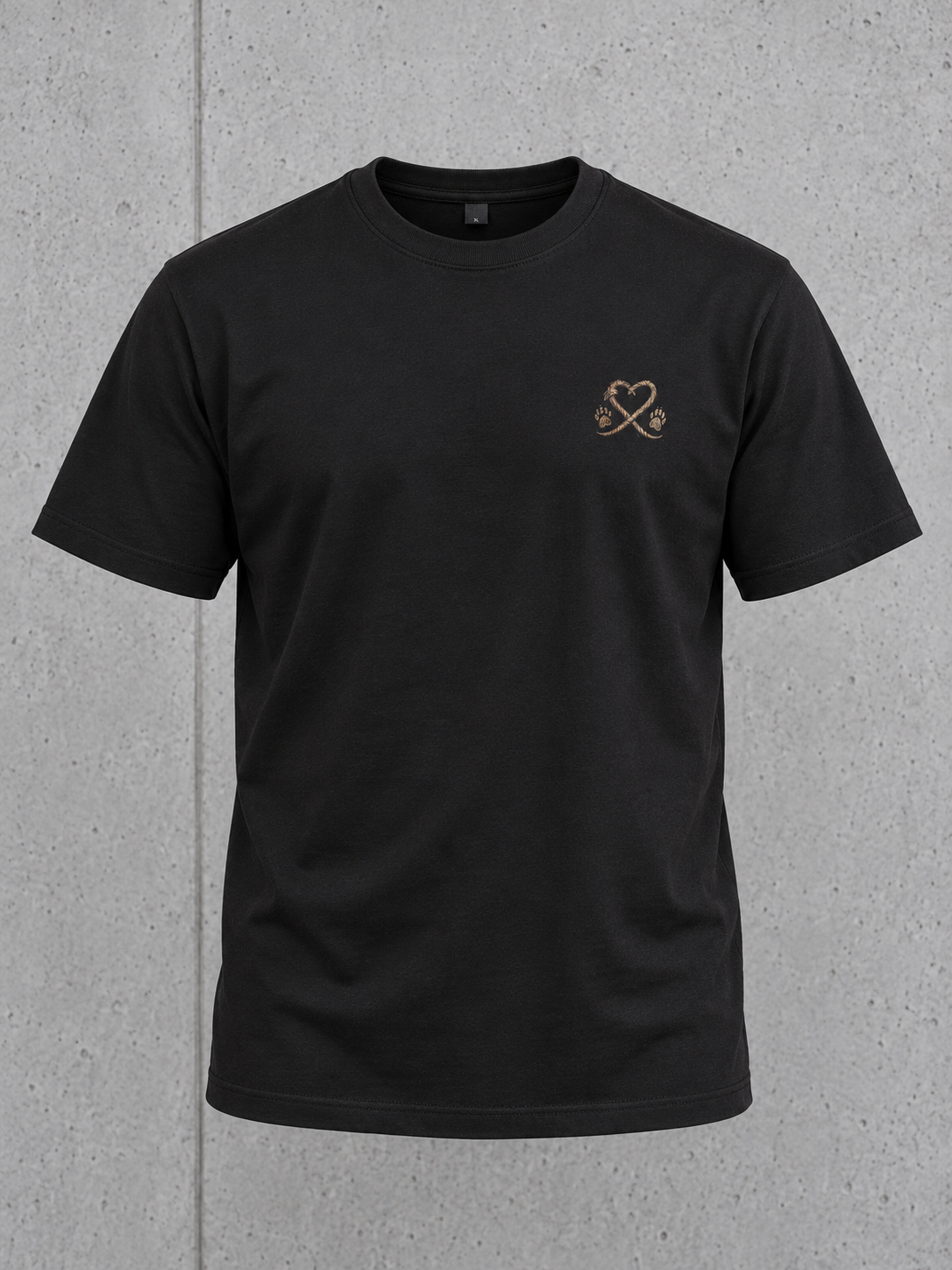 HEAVY PET(T)ING Shirt NS305 Black – Ghost Mock Vorderseite mit Brustmotiv #farbe_black