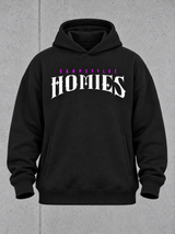 HOMIES Oversize Hoodie NS408 Black – ghost front big chest #color_black