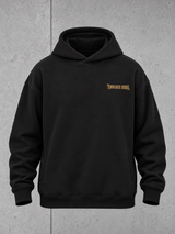 KINGFISHER SIGNAL – Oversize Hoodie NS408 Black – Frontansicht Freisteller mit Brustlogo #color_black