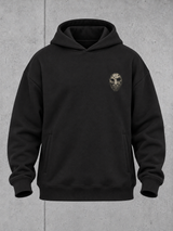 LAKE HAUNT 2.0 Oversize Hoodie Black – Ghost Front mit Brustlogo #color_black
