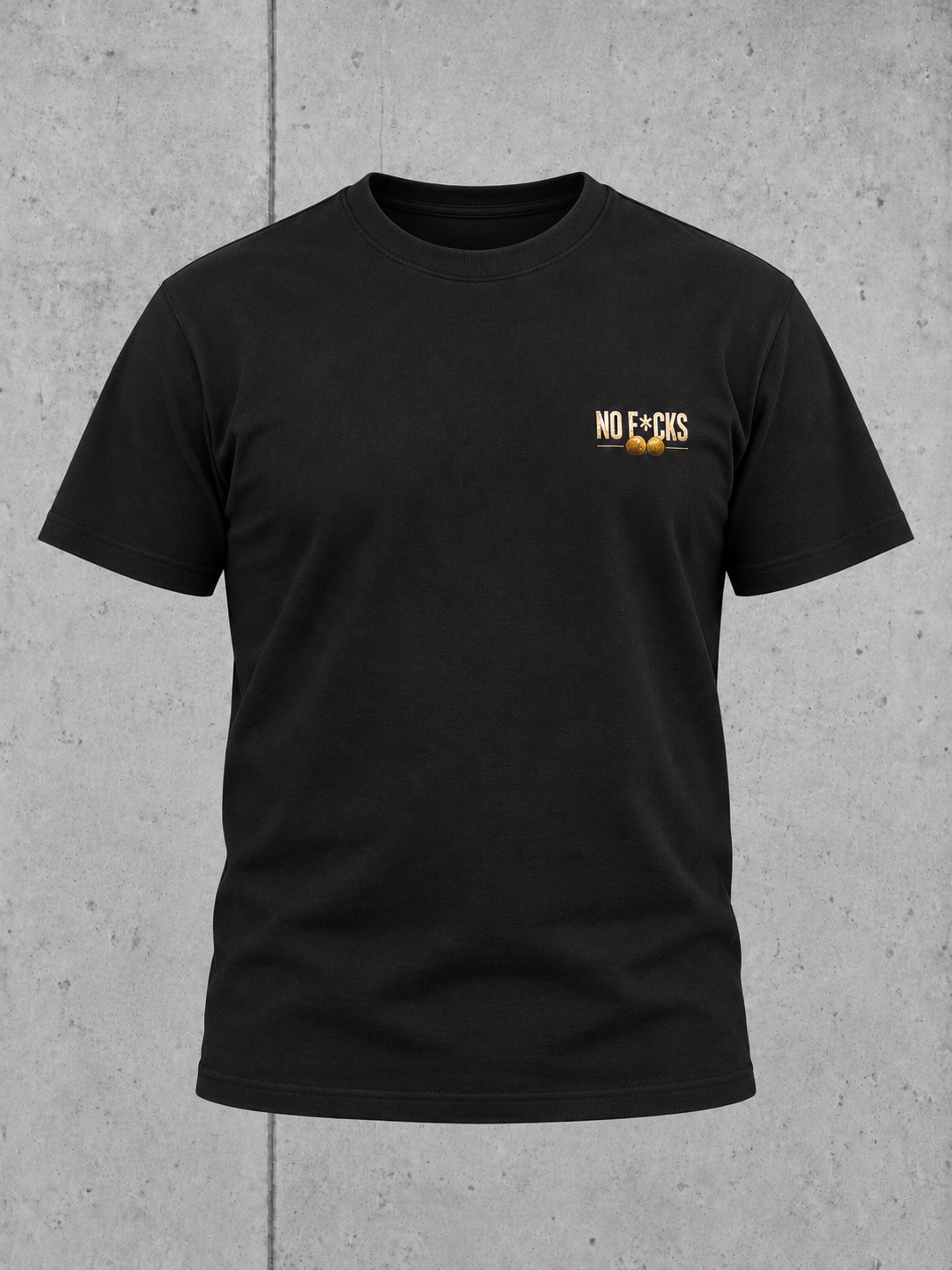 NO F*CKS Shirt Black – 3D Ghost Vorderseite #farbe_black