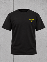 carpstylez POP-UP Club Shirt Fluo Yellow – 3D-Ghost-Mockup, Vorderansicht mit Brustlogo #print_fluo yellow, fluo-yellow