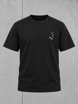 carpstylez Silt & Smoke Carp Shirt – Ghost-Mock Vorderansicht mit Brustmotiv #farbe_schwarz