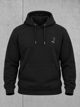 carpstylez SILT & SMOKE CARP Hoodie – 3D-Ghost Vorderseite mit kleinem Brustprint #farbe_black