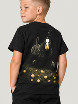 THANKS, DUMBASS Kids Shirt Black – Detailansicht des getragenen Rückenprints #farbe_black