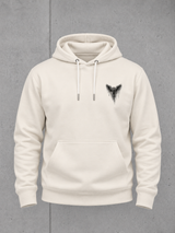 carpstylez THE OWL Hoodie NS401 Ivory – Vorderseite als 3D-Ghost mit kleiner Brust-Eule #farbe_ivory