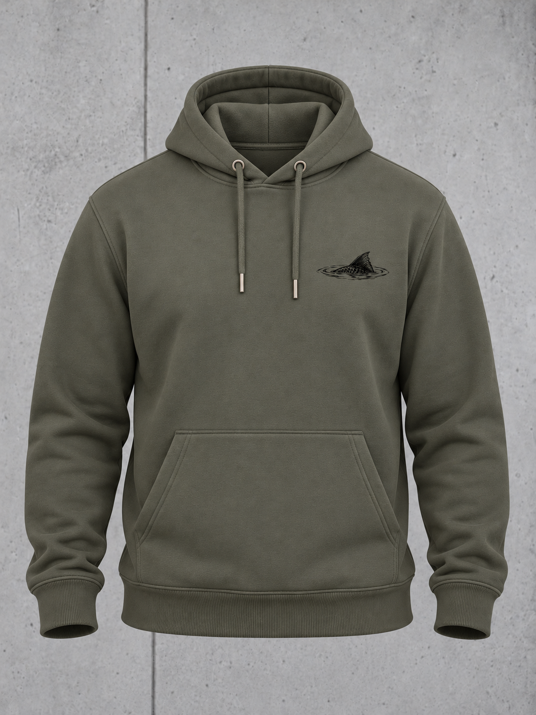 THE RISE Hoodie – 3D Vorderansicht #farbe_organic khaki