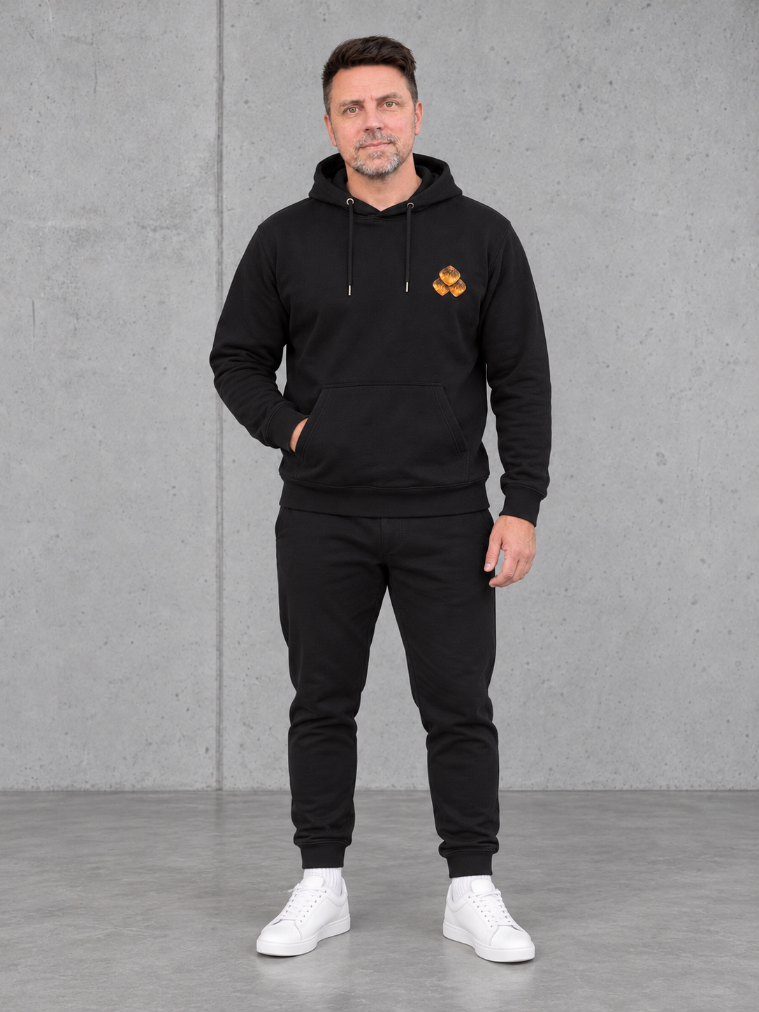 carpstylez ADDICT Hoodie, schwarz – Ganzkörper – Vorderseite #farbe_black