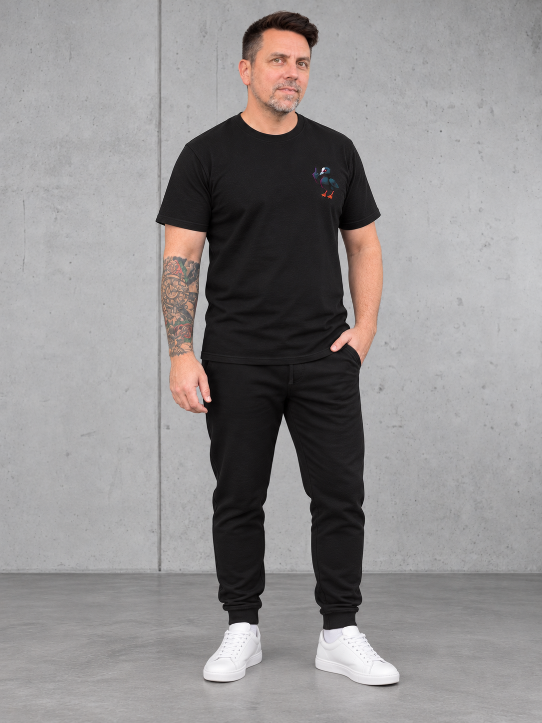 F*CK YOUR SPOT Shirt Schwarz – Ganzkörper vorne #farbe_black