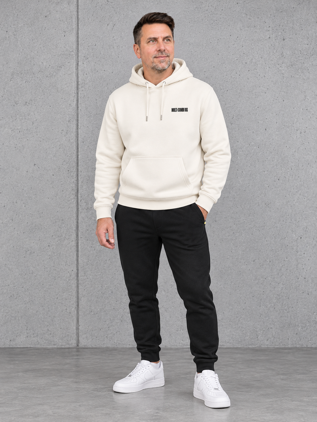 THE RIGS MULTI COMBI RIG NS401 Hoodie – Ganzkörper Vorderansicht #color_ivory