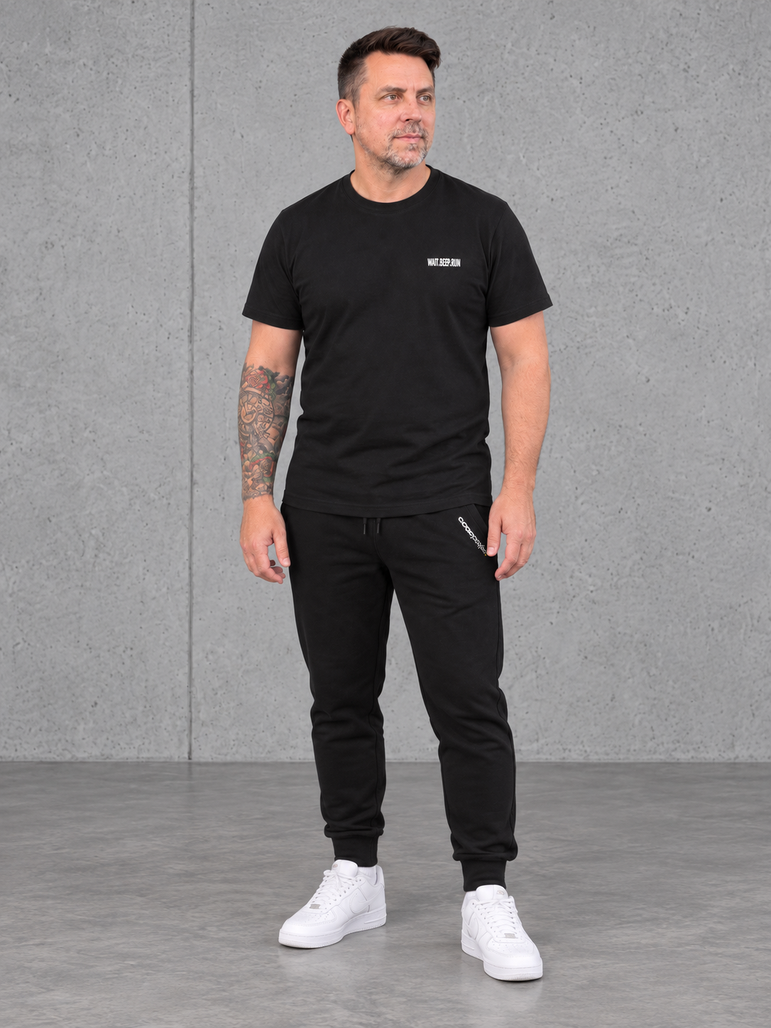 carpstylez WAIT BEEP RUN NS305 Shirt Black – Ganzkörper Vorderseite #farbe_schwarz, black