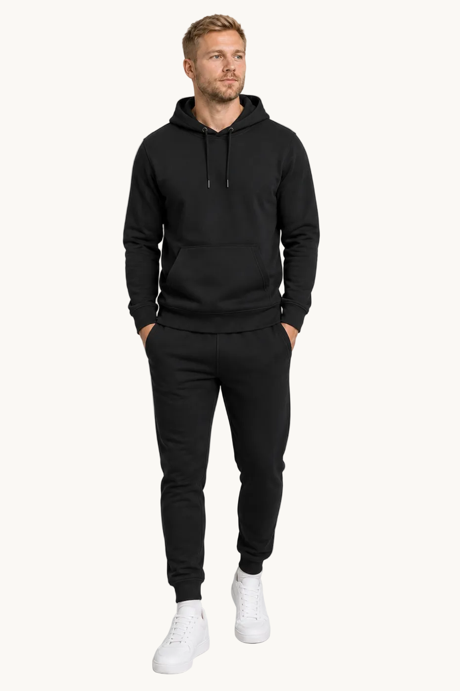 WATERLINE FIEND Hoodie Black – Fullbody Front