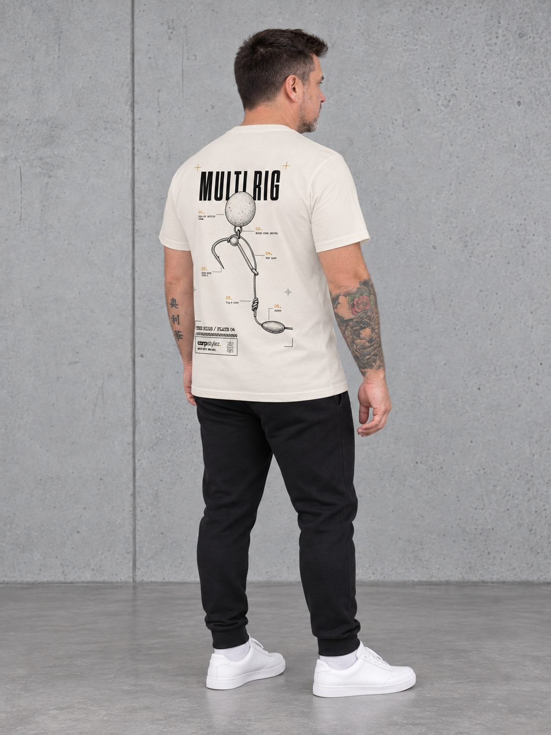 carpstylez multi rig Shirt Ivory – Ganzkörper schräg hinten _var_ivory #farbe_ivory