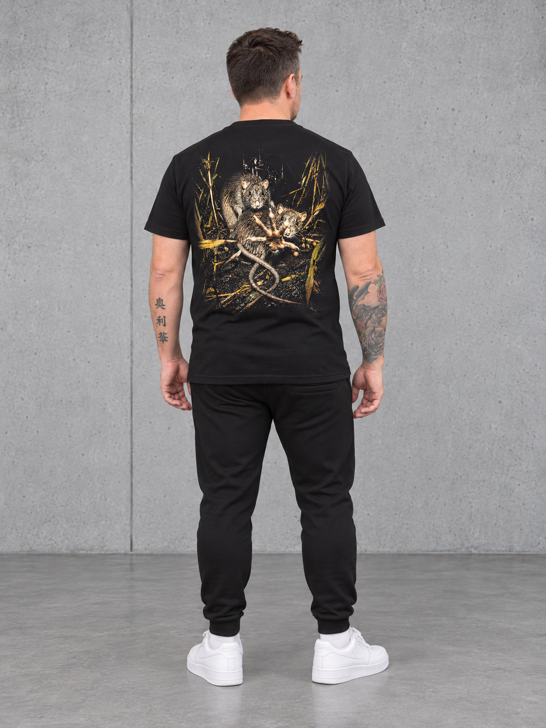 HEAVY PET(T)ING Shirt NS305 Black – Ganzkörper Rücken #farbe_black
