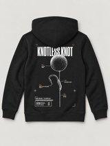 carpstylez Kids Hoodie Knotless Knot in Black – Rückseite als Flatlay #farbe_black