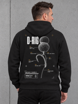 THE RIGS D RIG NS401 Hoodie – Rückenansicht getragen #color_black