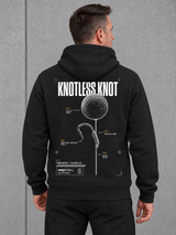 THE RIGS KNOTLESS KNOT NS401 Hoodie – Rückenansicht getragen #color_black