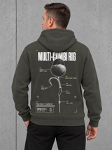 THE RIGS MULTI COMBI RIG NS401 Hoodie – Rückenansicht getragen #color_organic khaki