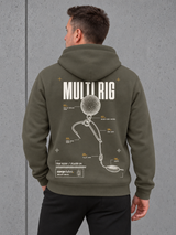 THE RIGS MULTI RIG NS401 Hoodie – Rückenansicht getragen #color_organic khaki