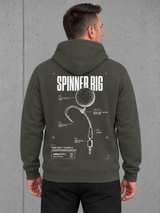THE RIGS SPINNER RIG NS401 Hoodie – Rückenansicht getragen #color_organic khaki